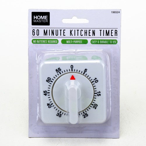 Mechanical 60 Minute Kitchen Timer, No Batteries Needed, Easy to