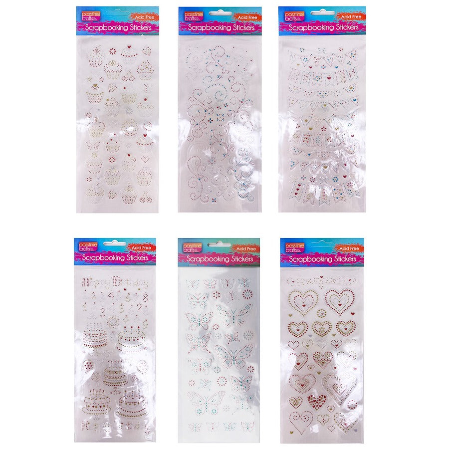 Scrapbooking Themed Glitter Stickers