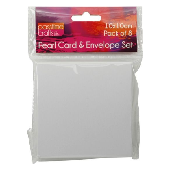 Card & Envelope Set - White Metallic