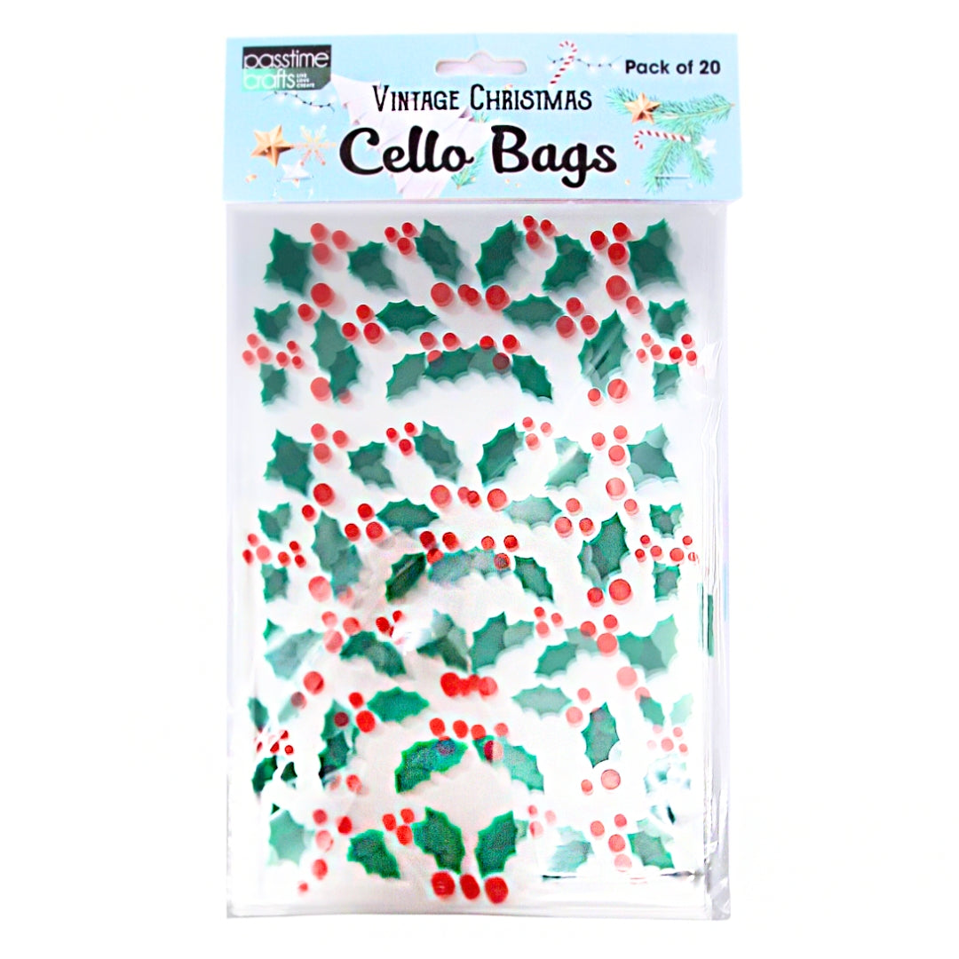 Christmas Printed Cello Bag - Large