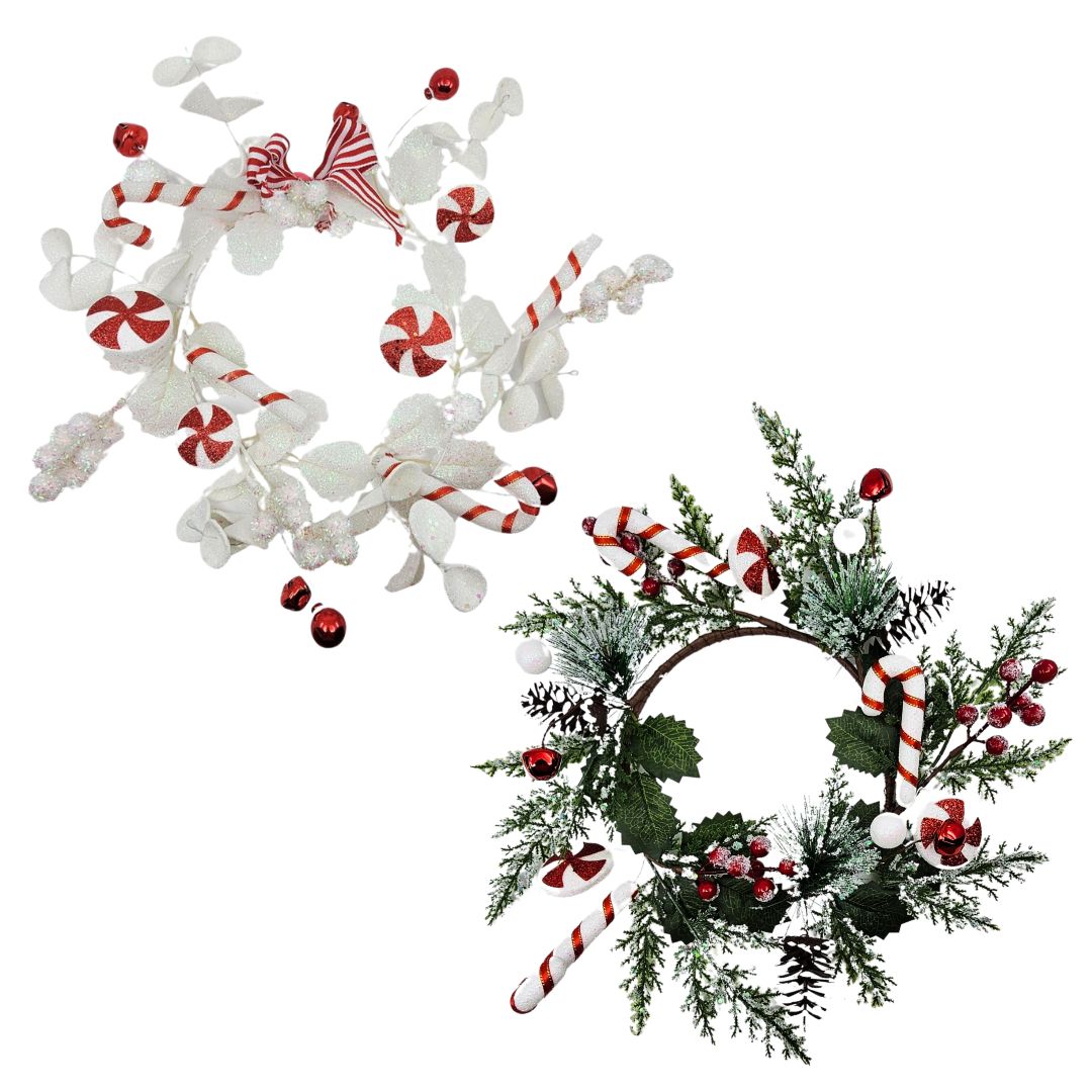 Christmas Wreath - White or Green