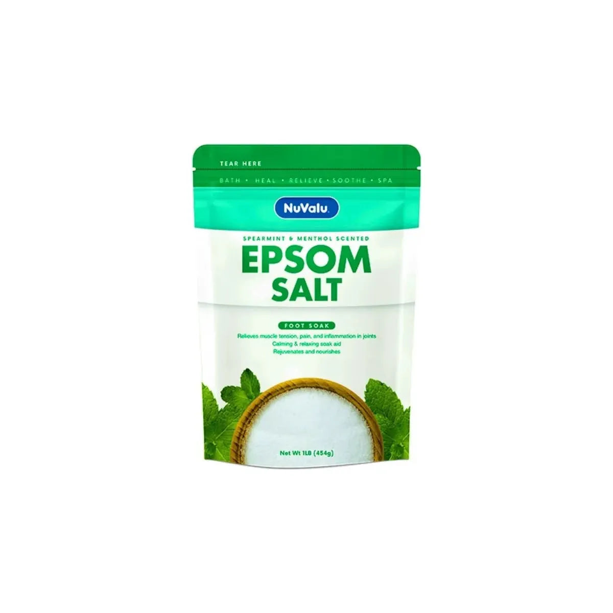 Nuvalu Epsom Salt Foot Soak Spearmint & Menthol