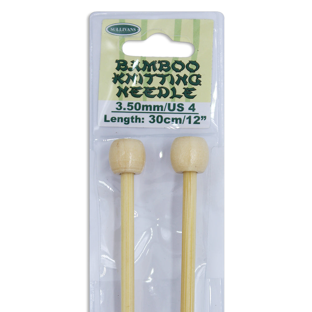 Bamboo Knitting Needles 30cm - 3.5mm