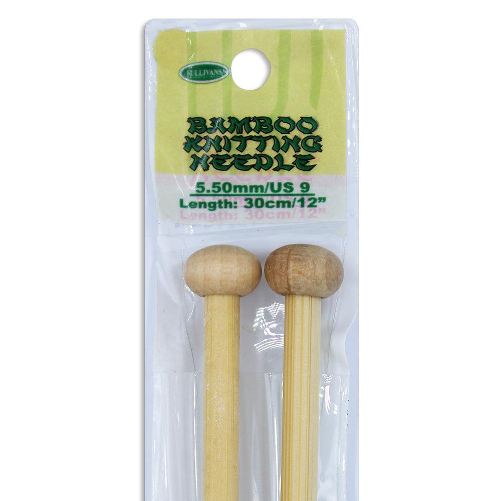 Bamboo Knitting Needles 30cm - 5.5mm