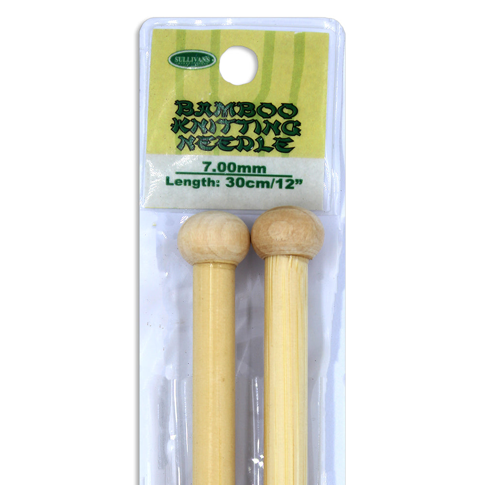 Bamboo Knitting Needles 30cm - 7mm