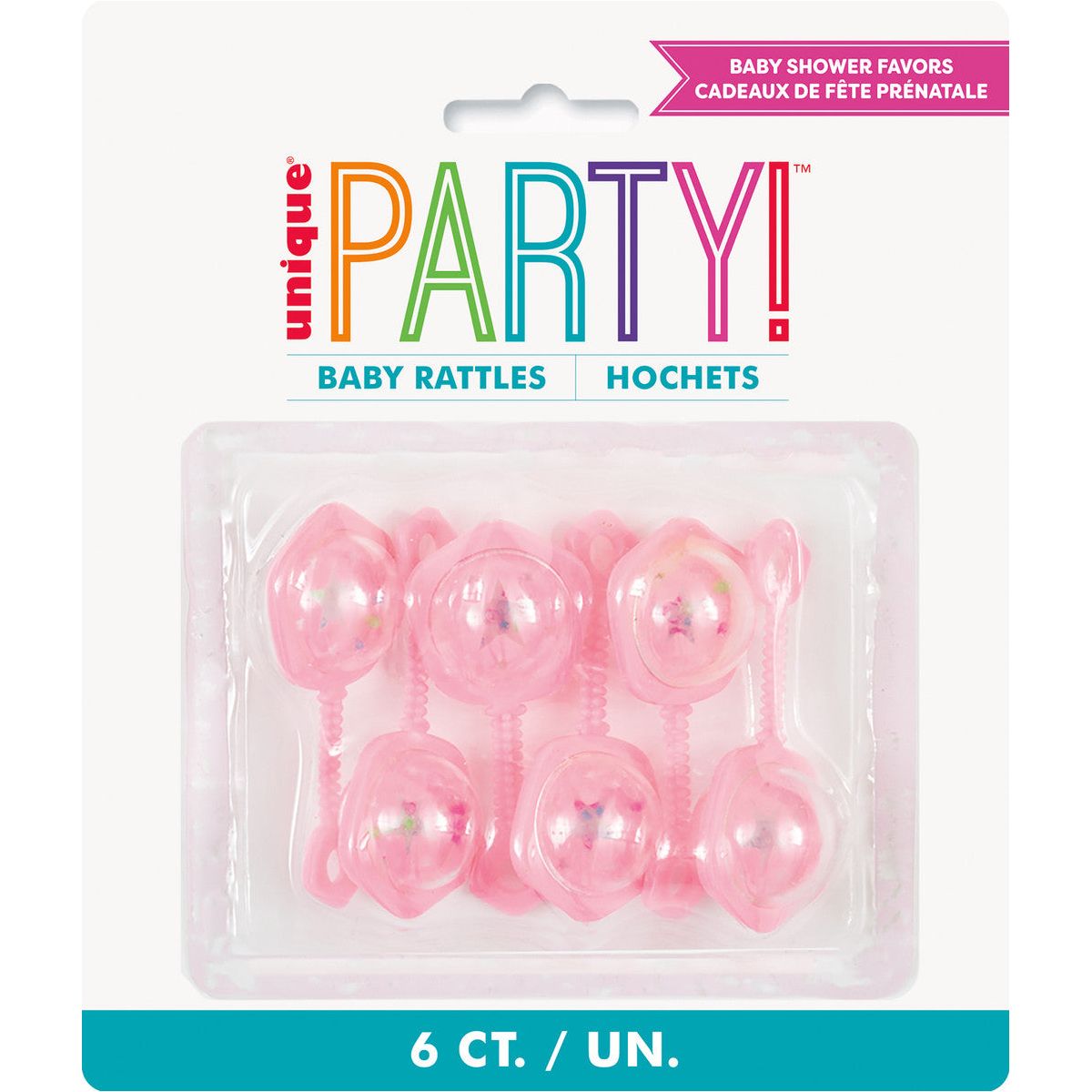 Baby Shower Party Favors - Rattles Pink - Dollars and Sense