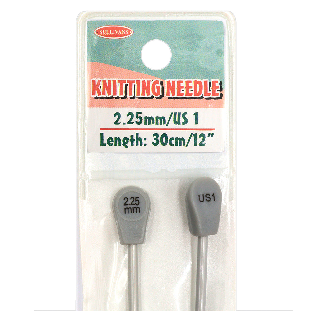 Knitting Needles Grey 30cm - 2.25mm