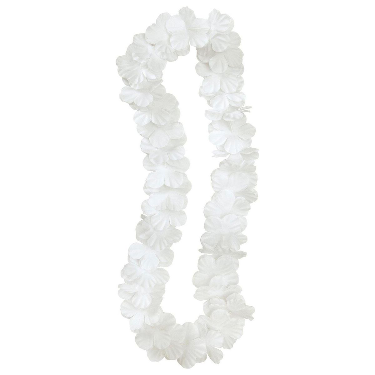 Hawaiian Luau Flower Lei - White