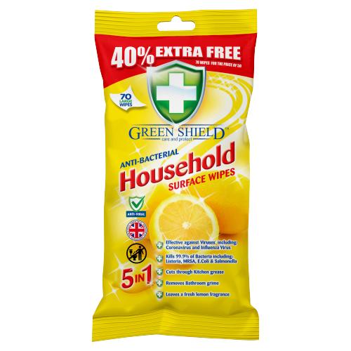 Greenshield - Antibacterial Household Surface Wipes