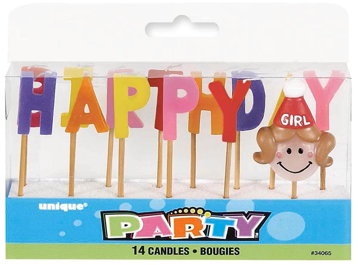 Happy Birthday Candles - Girl