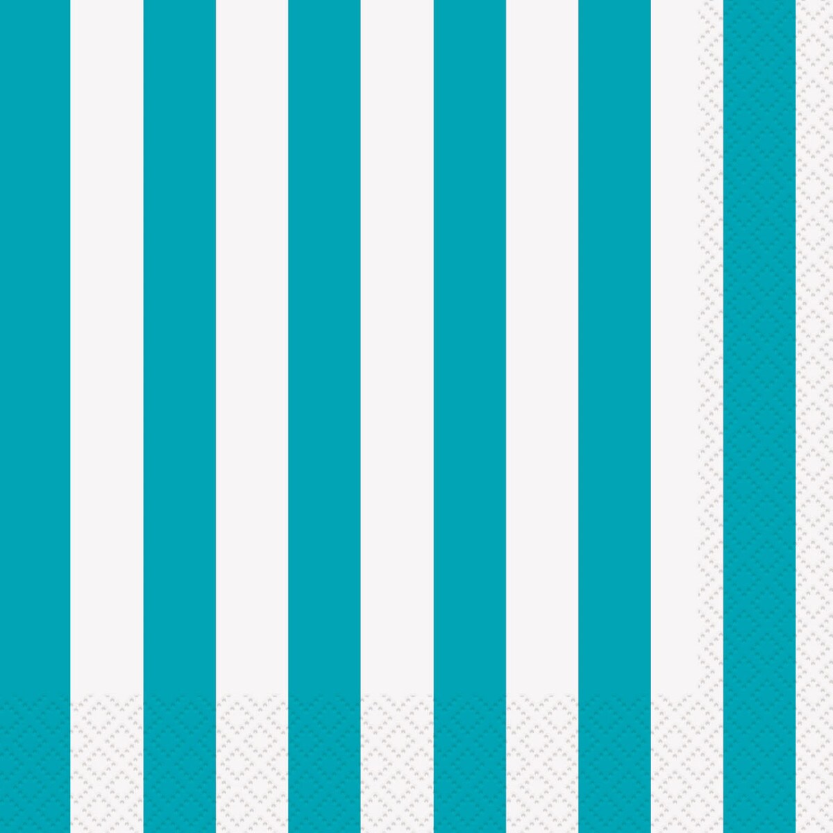 Stripes Beverage Napkins - Caribbean Teal