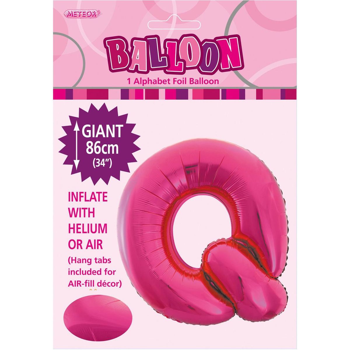 Q Alphabet Foil Balloon - Hot Pink