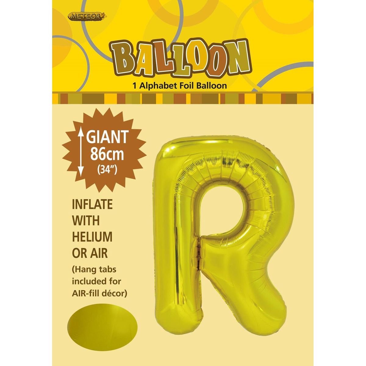 Alphabet R Foil Balloon - Gold