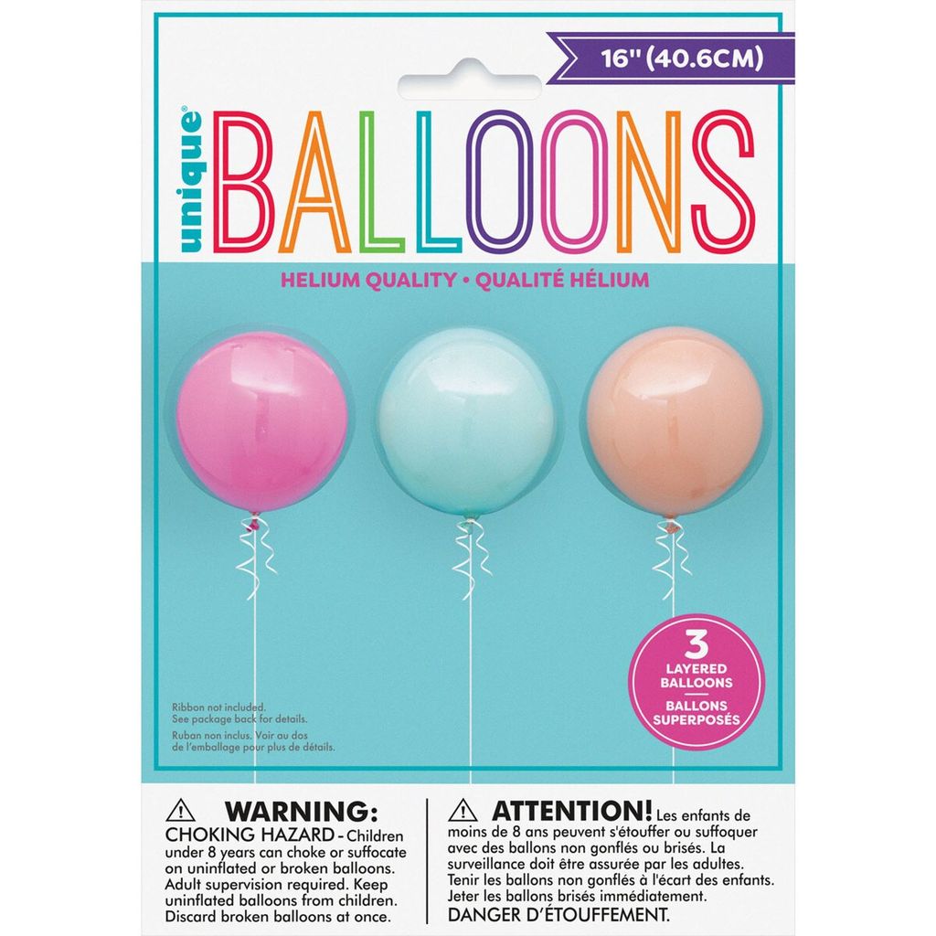 Clear Sphere Balloons - Assorted Pastel Colours