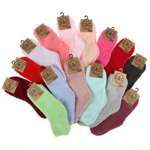 Socks Microfibre Crew Cut Plain - Women