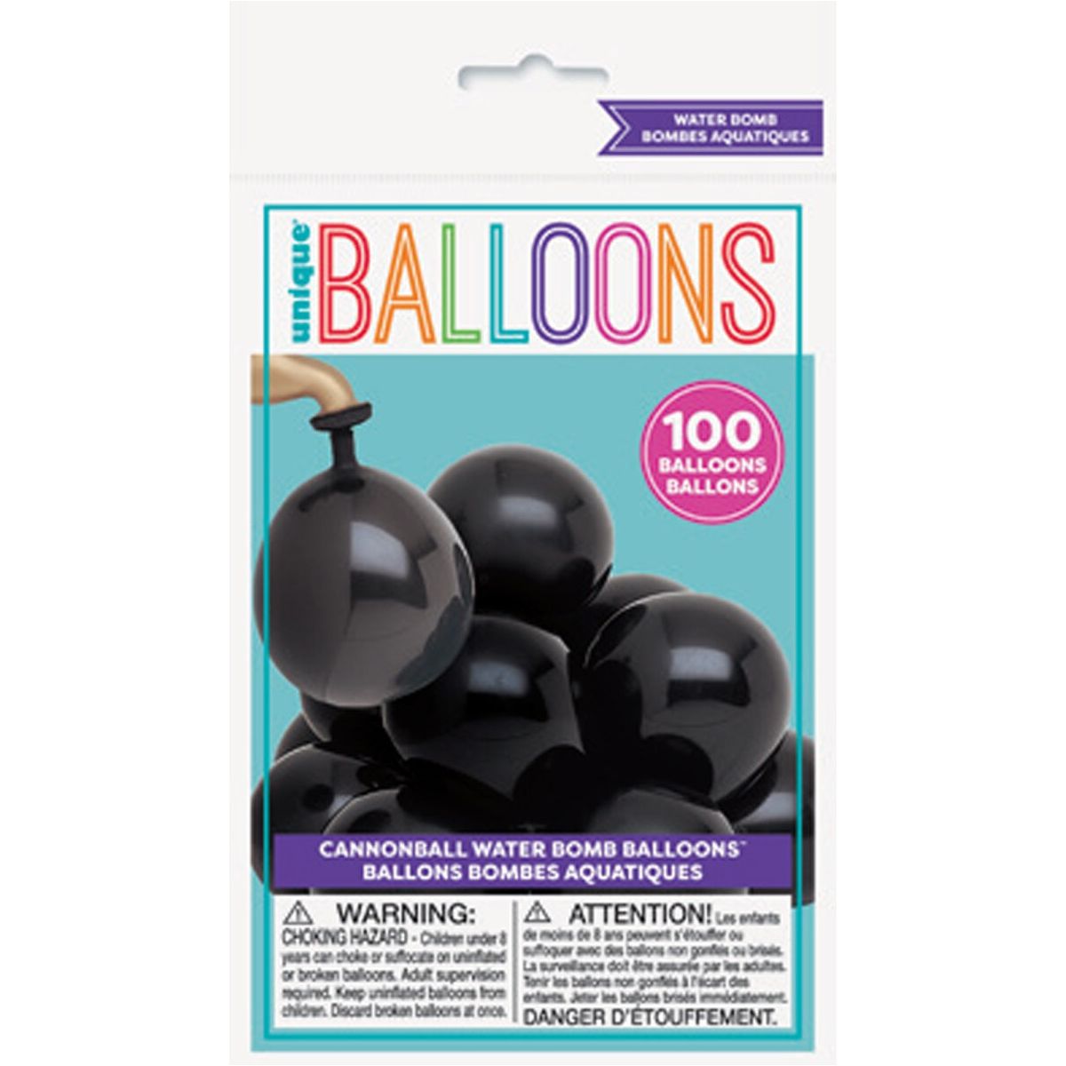 Cannonball Water Bomb Balloons - Jet Black