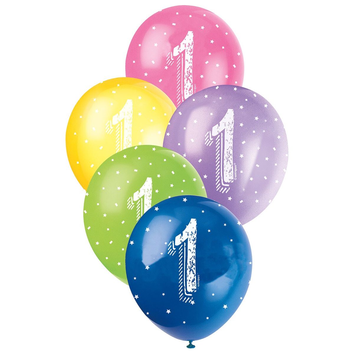 Number 1 Pearl Balloons - Assorted Colours