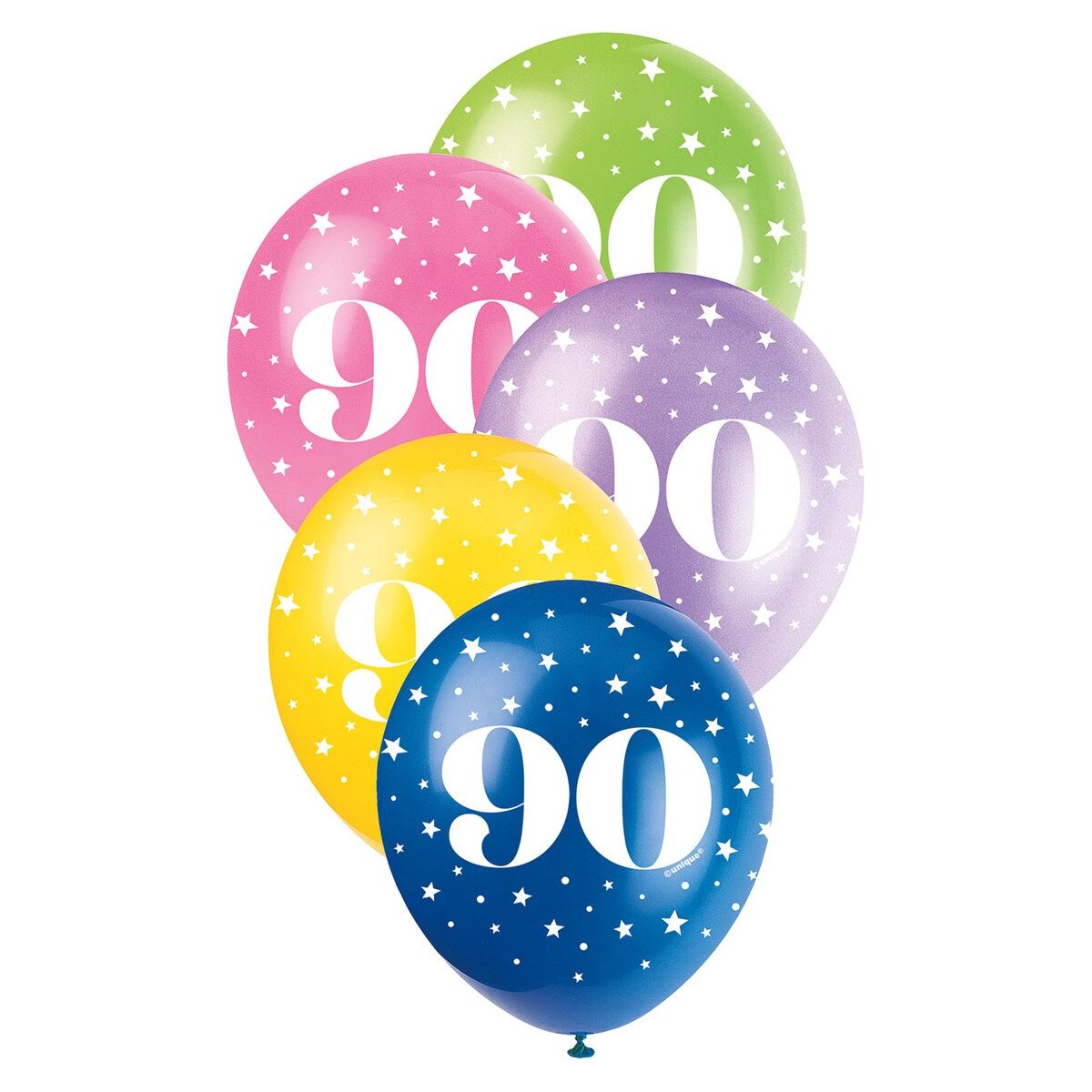 Number 90 Pearl Balloons - Assorted Colours