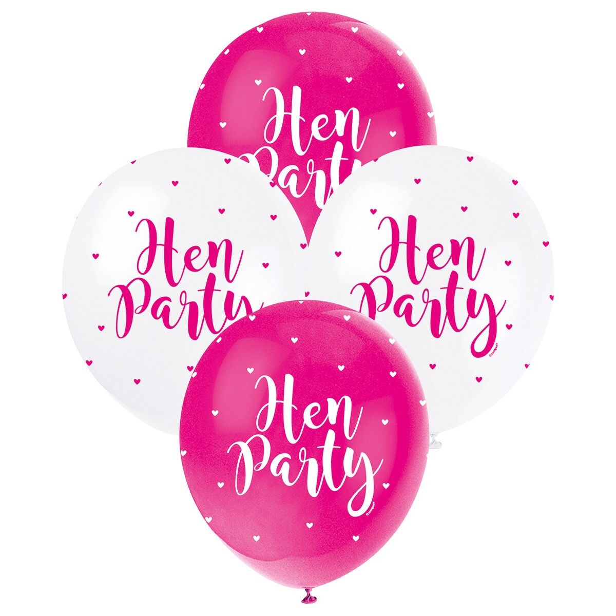 Hen Party Pearl Balloons - Pink & White