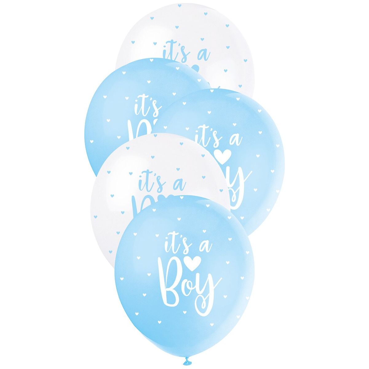 It's a Boy Pearl Balloons - Blue & White