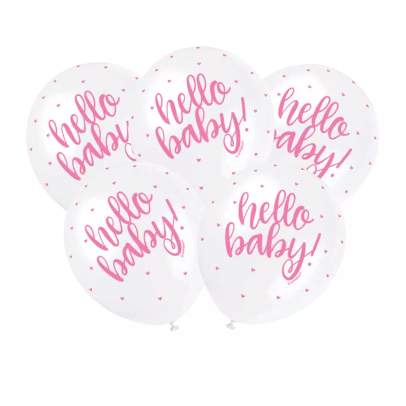 Hello Baby Pearl Balloons - Pink