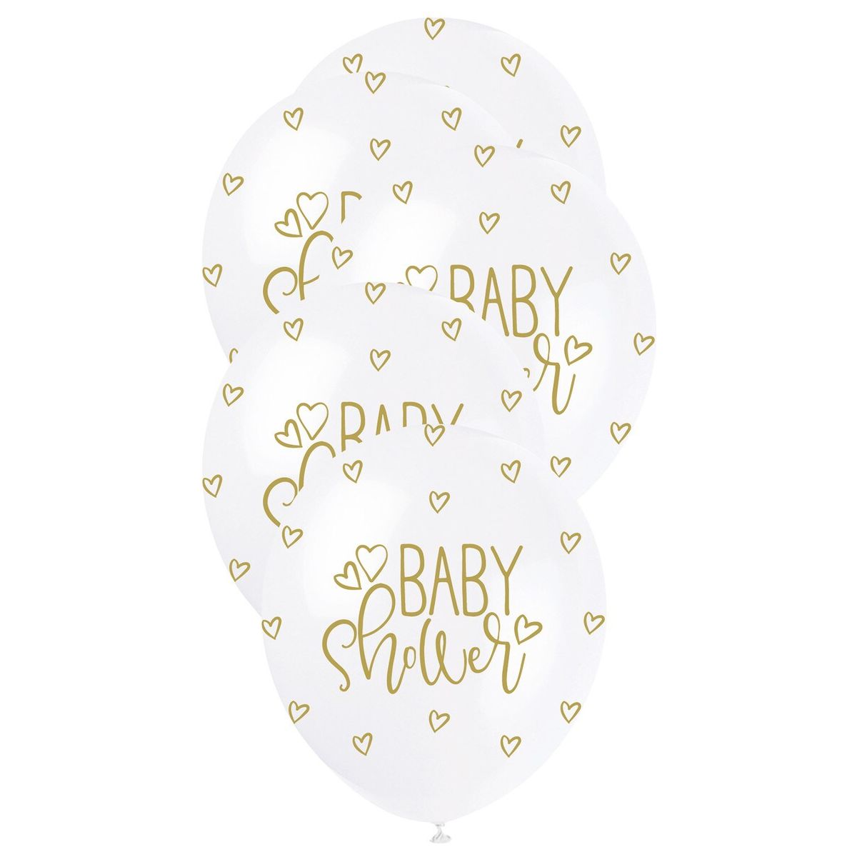 Baby Shower Pearl Balloons - Gold