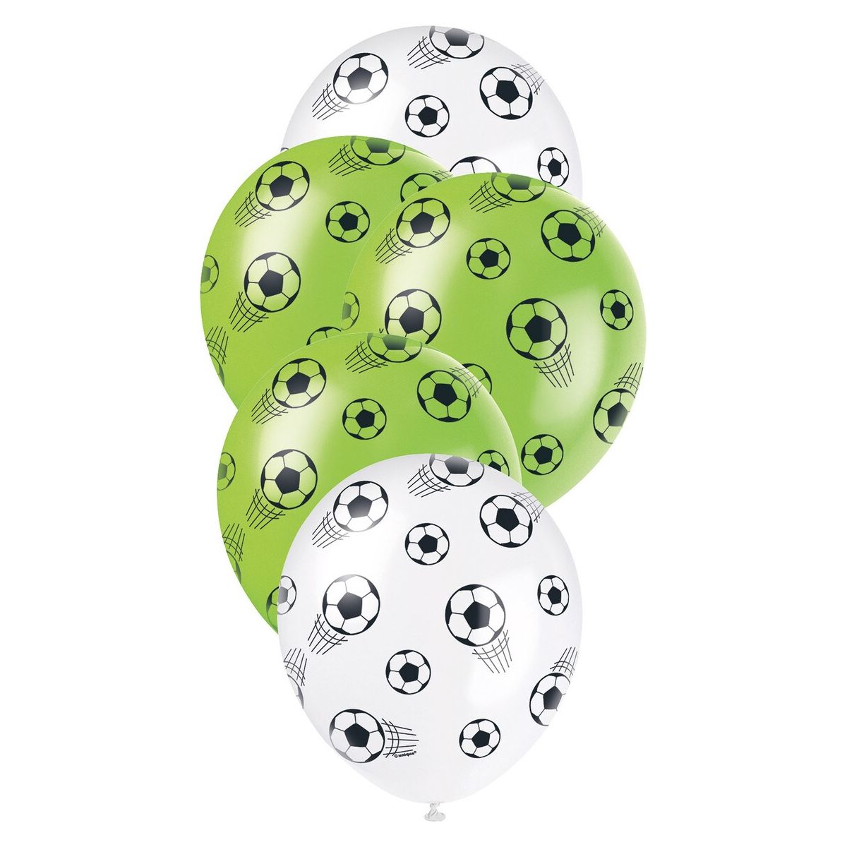 Soccer Ball Pearl Balloons - Lime Green & White