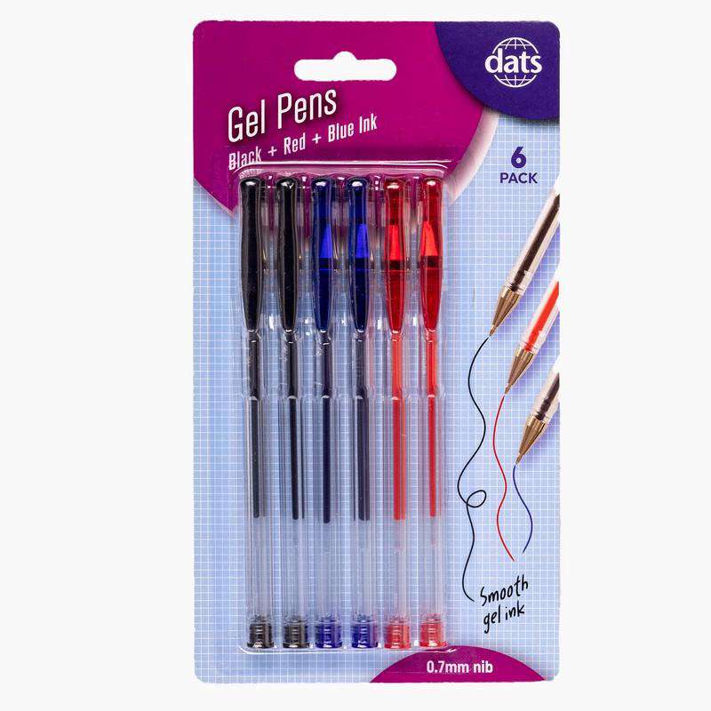 Gel Pens - Black Red & Blue