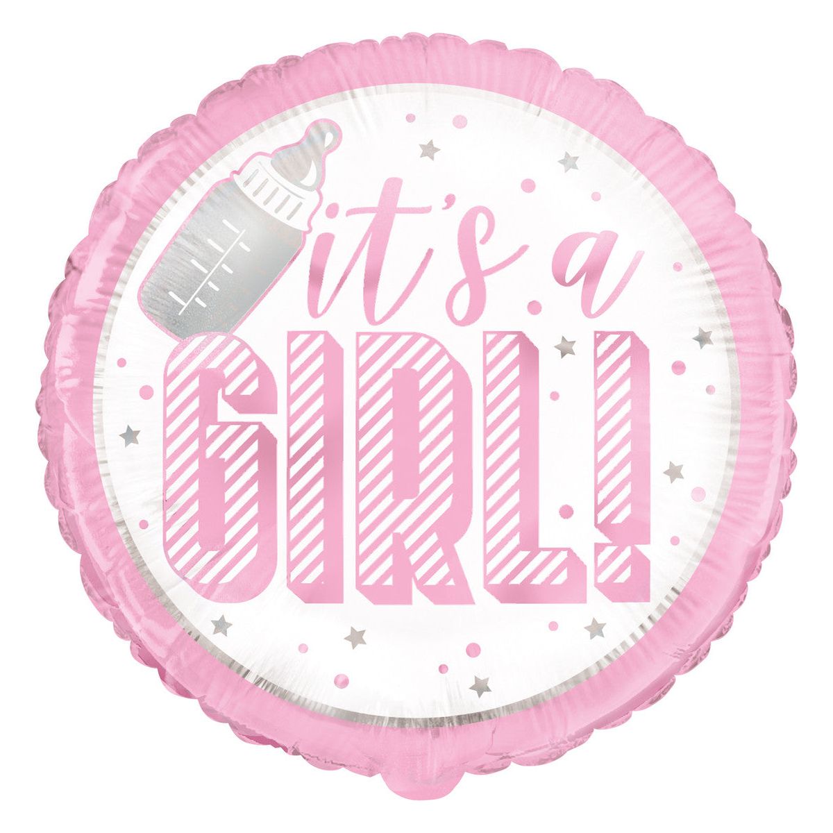 Its A Girl Pink 18In Foil Bln pkg