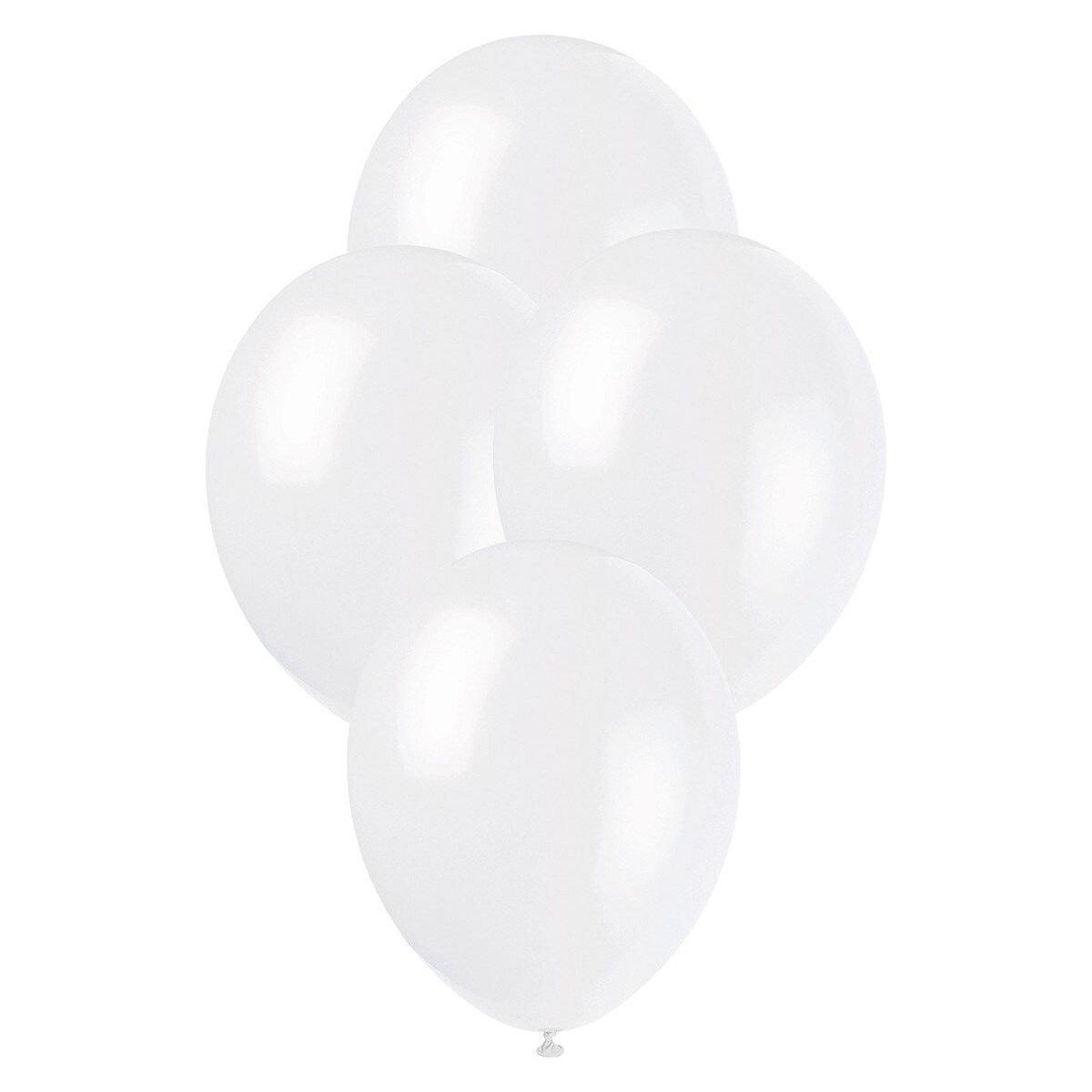 Premium Pearl Latex Balloons - White Linen