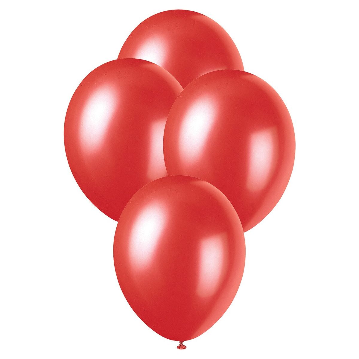 Premium Pearl Latex Balloons - Flame Red