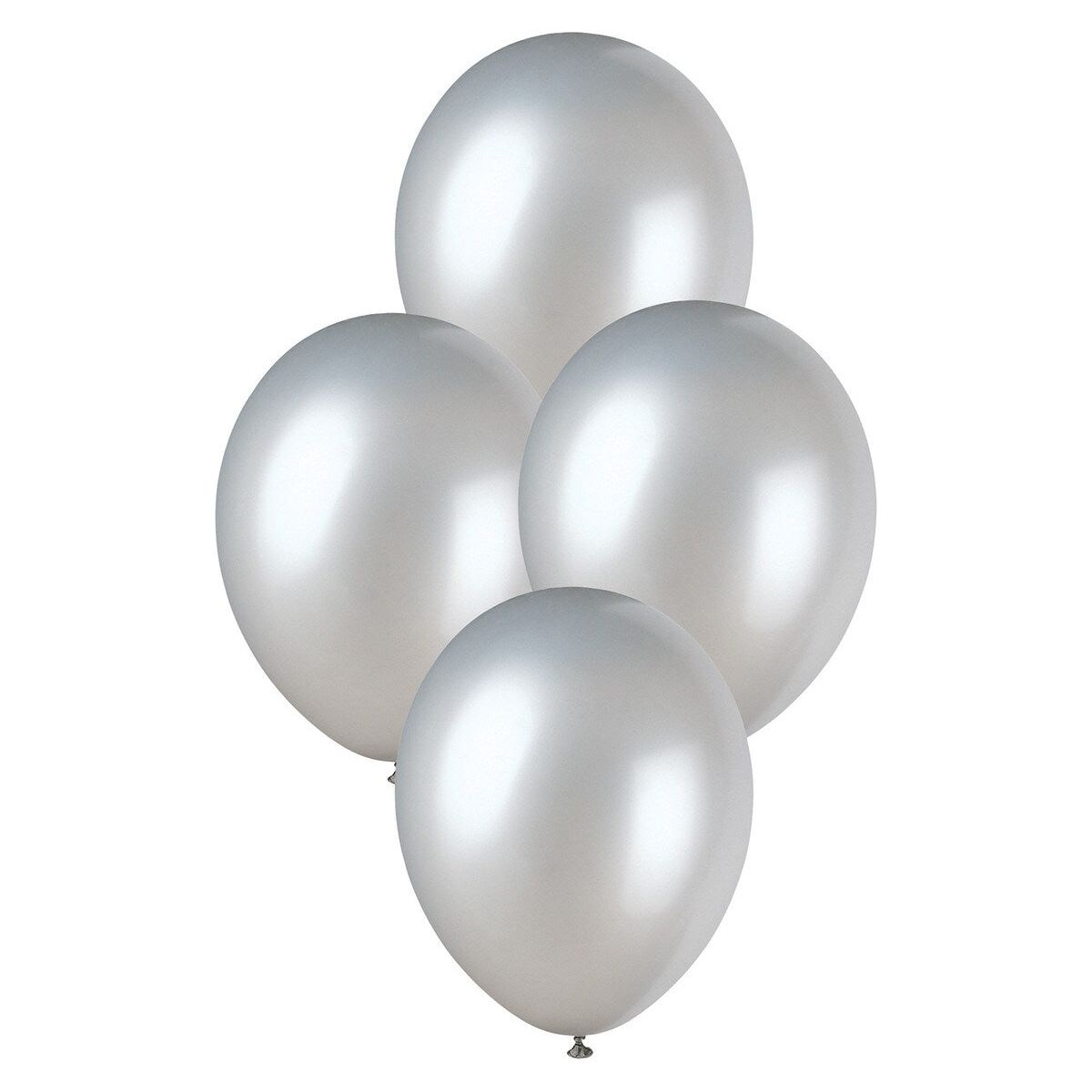 Premium Pearl Latex Balloons - Shimmering Silver