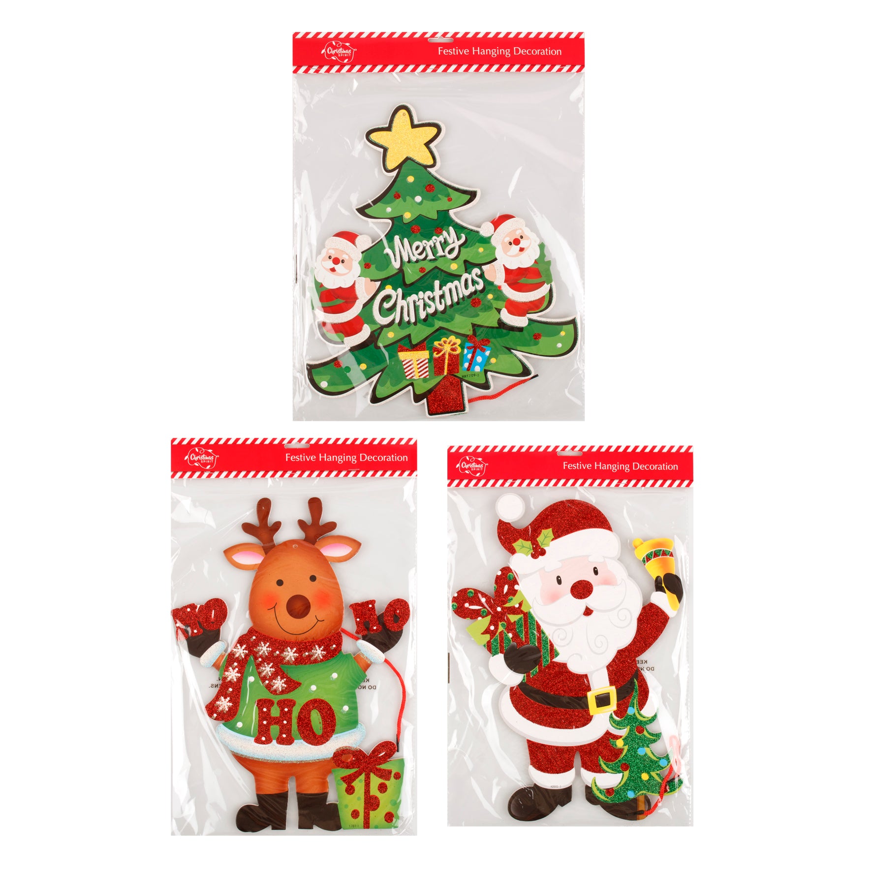 Christmas Hanging Decoration - Glitter