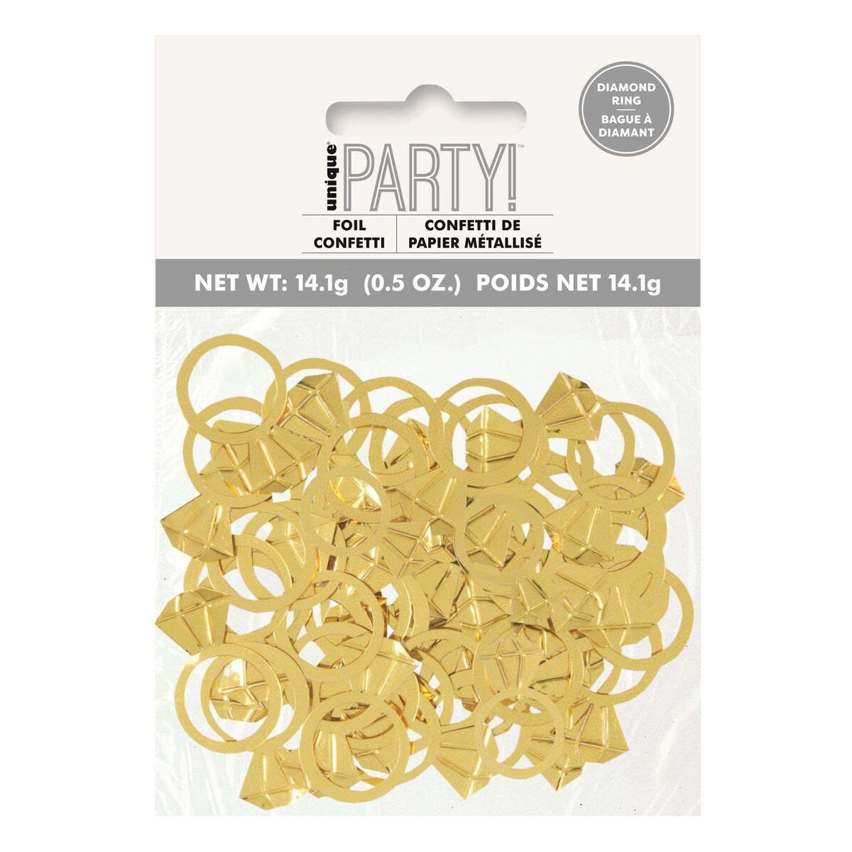 Diamond Ring Confetti - Gold