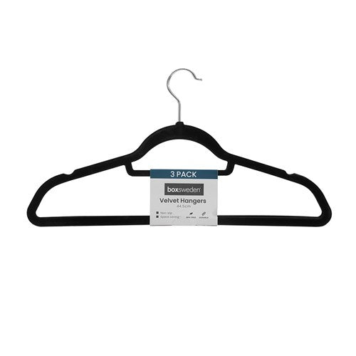 Velvet Hangers 3pk 44.5cm