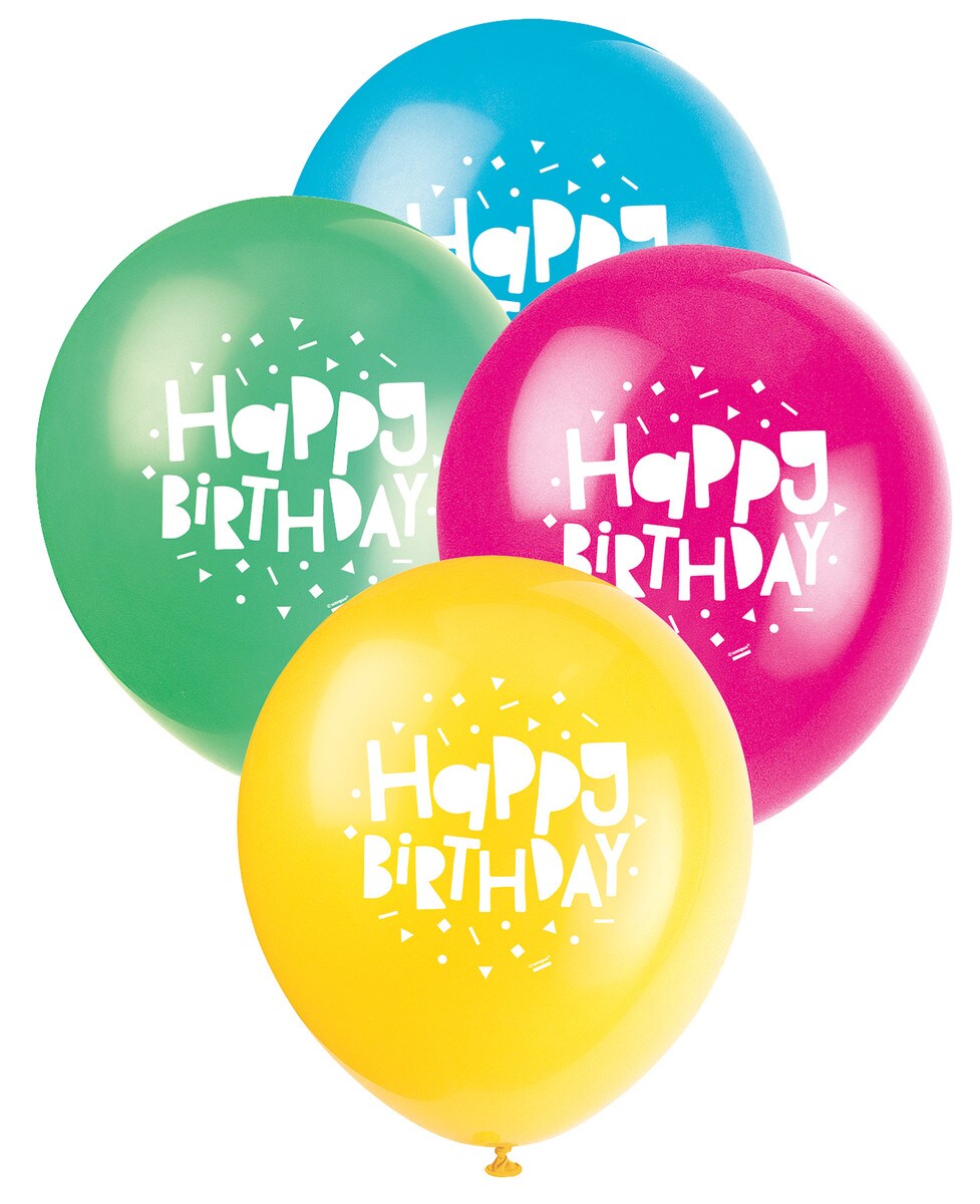 Happy Birthday Balloons - Colourful