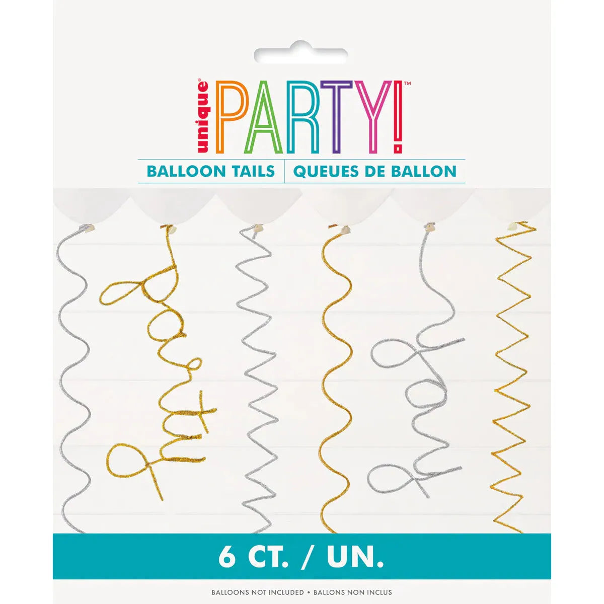 Pipe Cleaner Balloon Tails - Silver & Gold