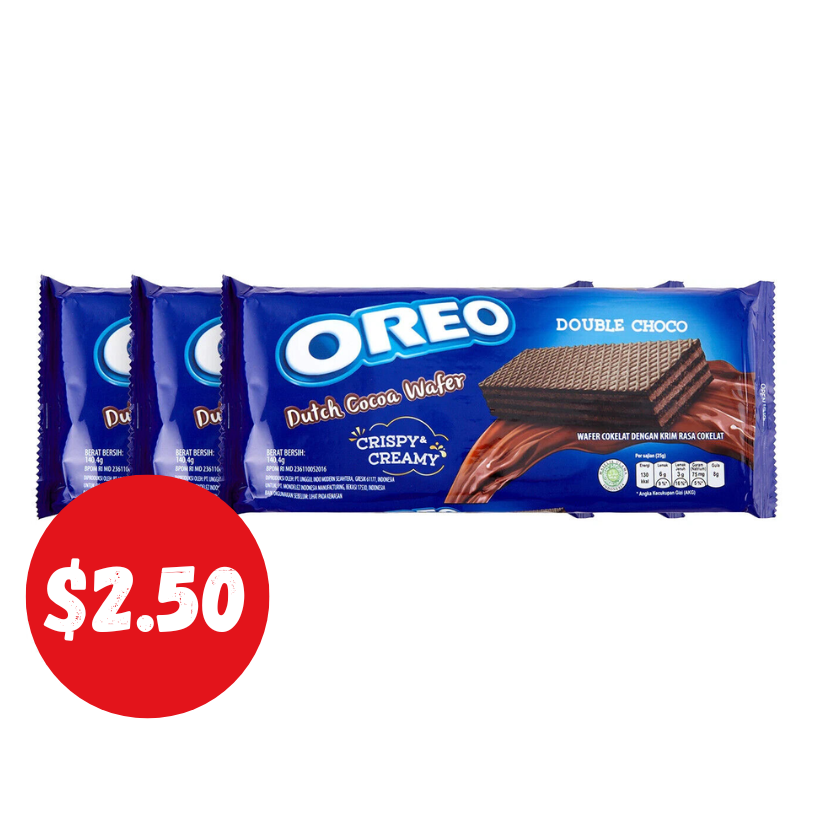 Oreo Wafers Double Chocolate 140gm - Dollars and Sense