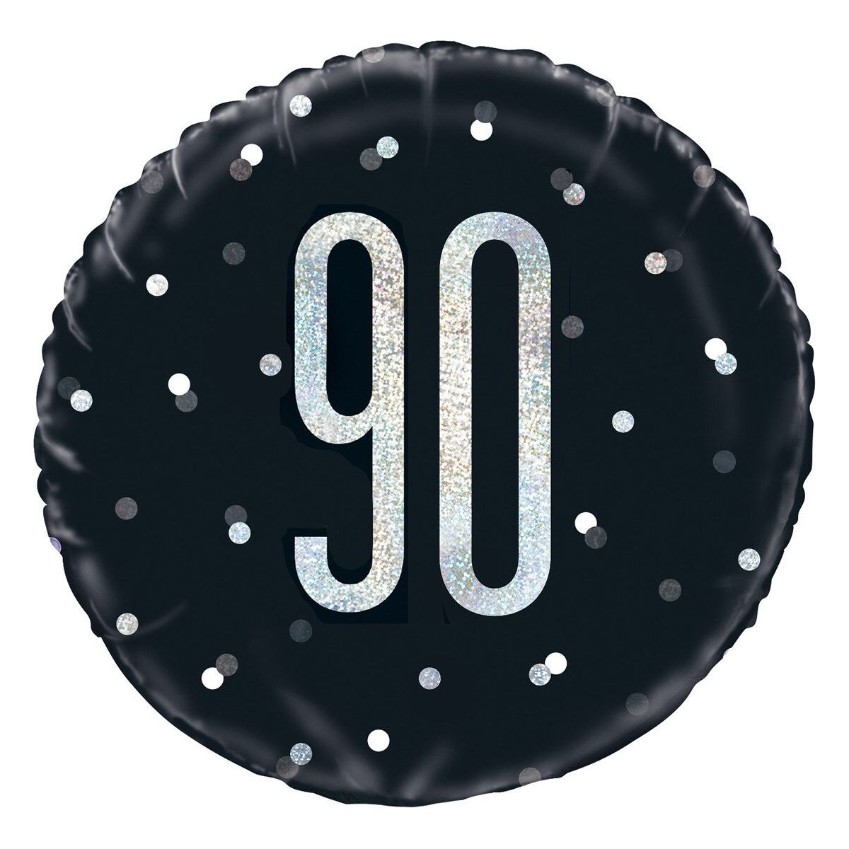 90th Foil Balloon - Black