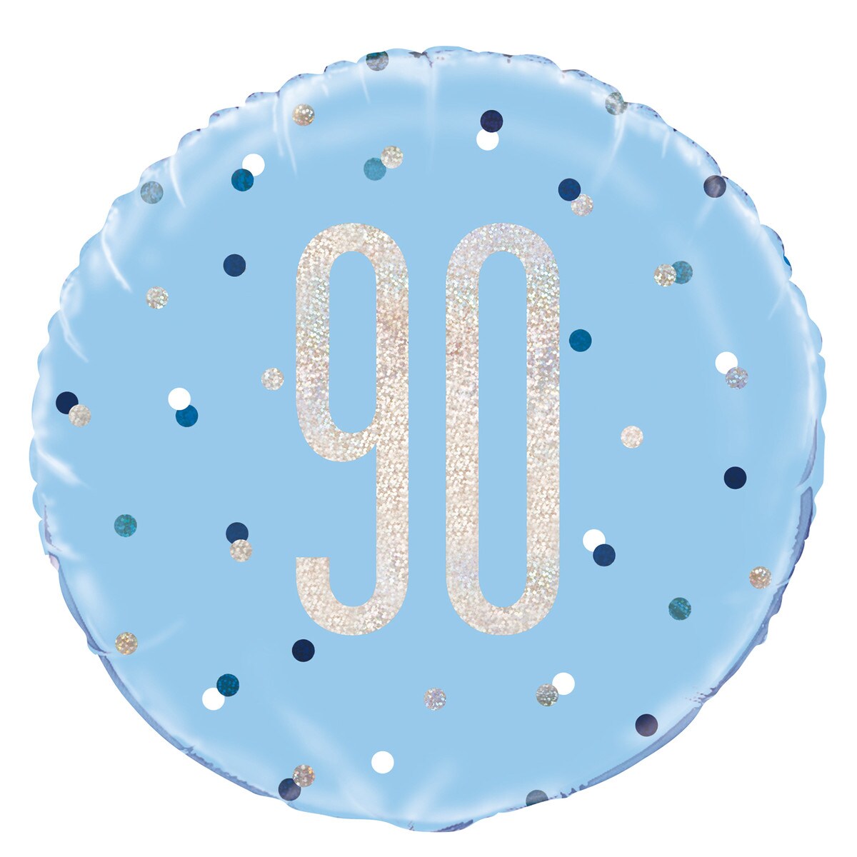 90th Foil Balloon - Blue