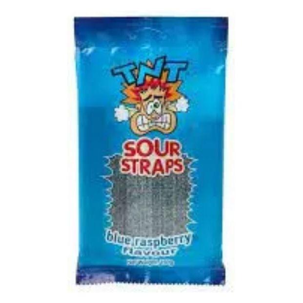 TNT Sour Blue Raspberry Straps Bags - 12 x 150g