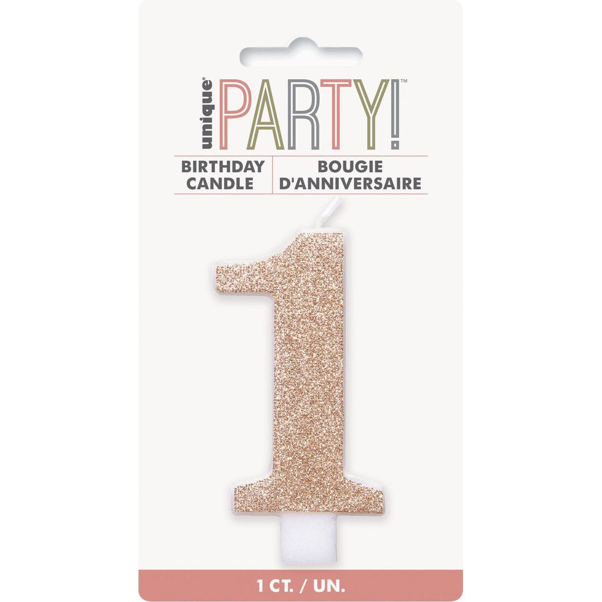 Numeral Candle 1 - Rose Gold