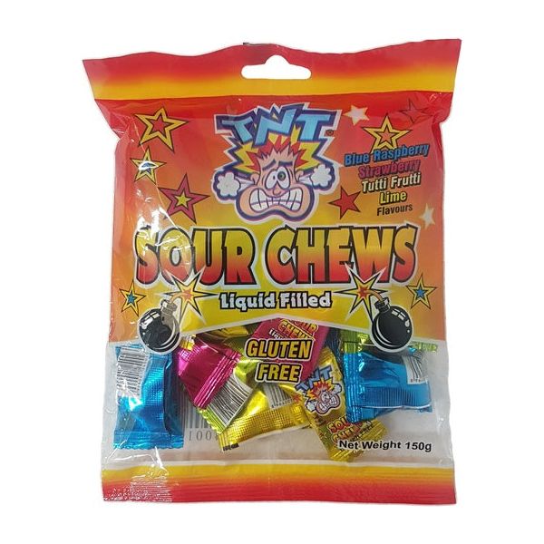 TNT Sour Chews Bag - 12 x 150g