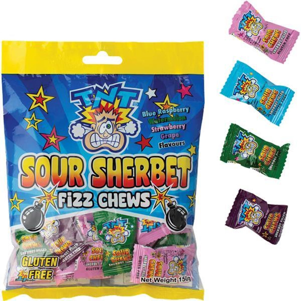 TNT Sour Sherbet Fizz Chews - (12x 150g)