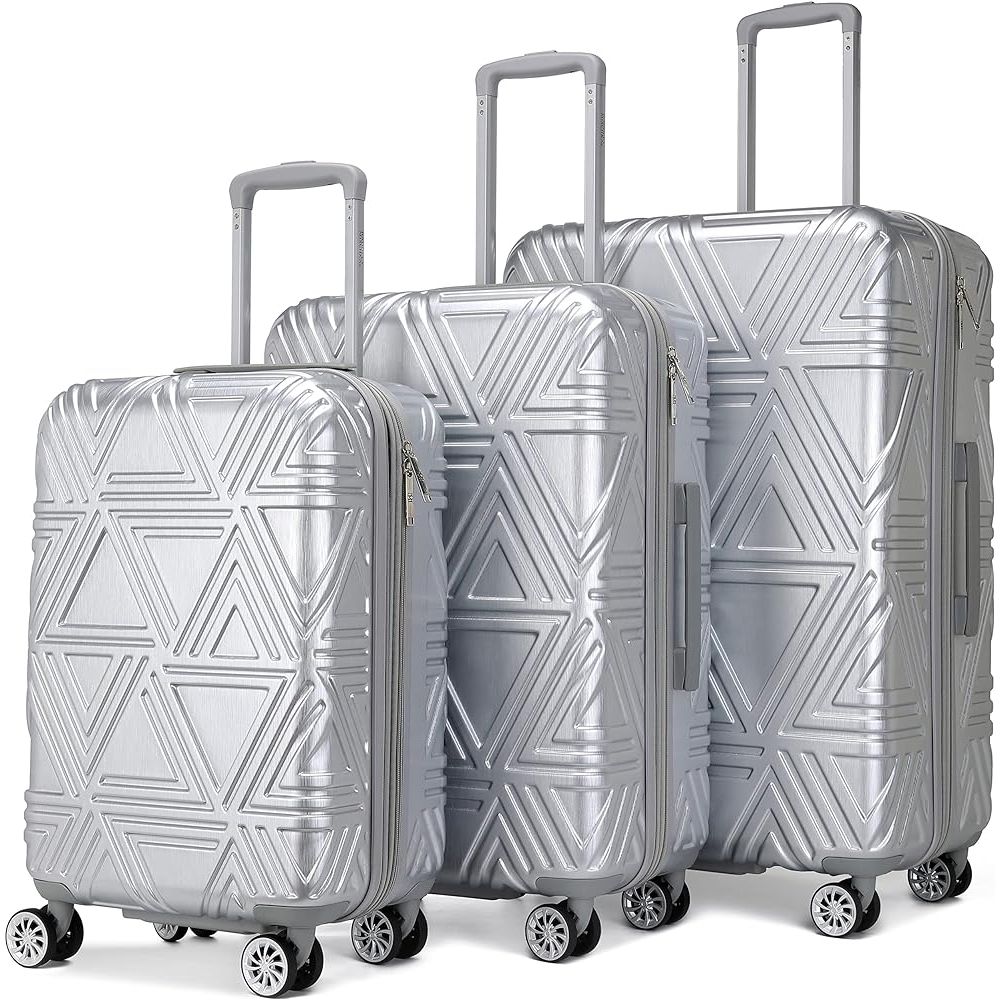 Badgley Mischka ABS Luggage 4 Wheels - Silver - PICK UP ONLY - Dollars and Sense