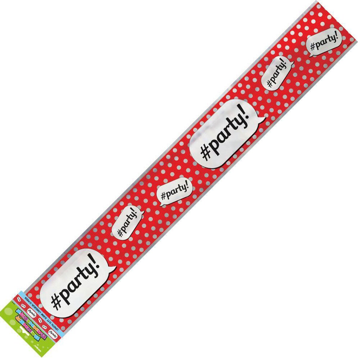 #Party! Dot Foil Banner - Red