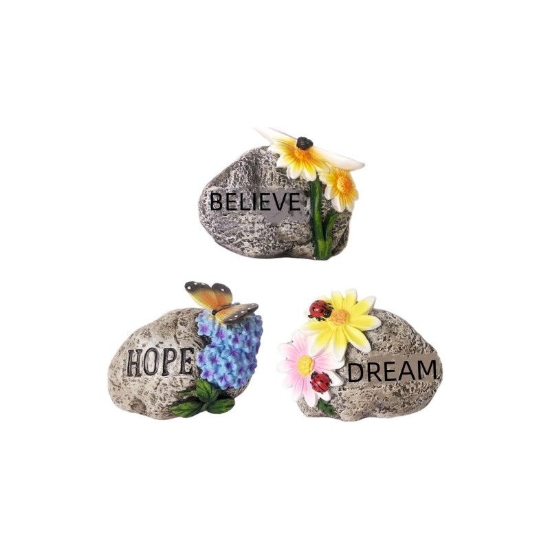 Nature Garden Rock With Words - Dollars and Sense