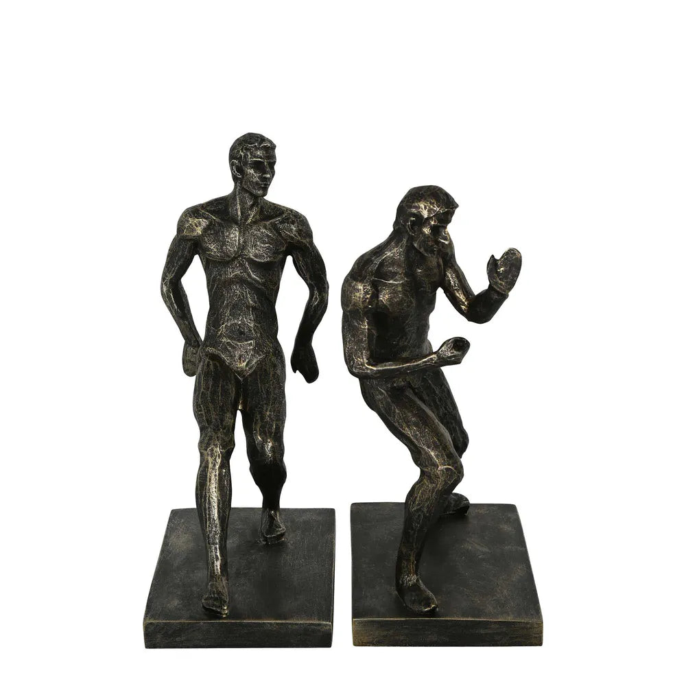 Davinn Polyresin Bookends Bronze - Dollars and Sense