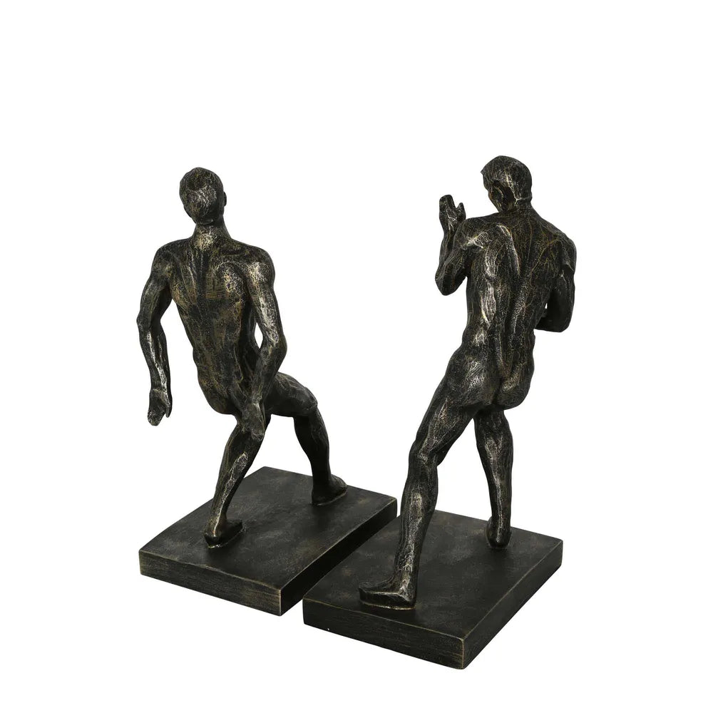 Davinn Polyresin Bookends Bronze - Dollars and Sense