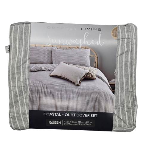 Queen Bed Quilt Cover - Cosastal Wash